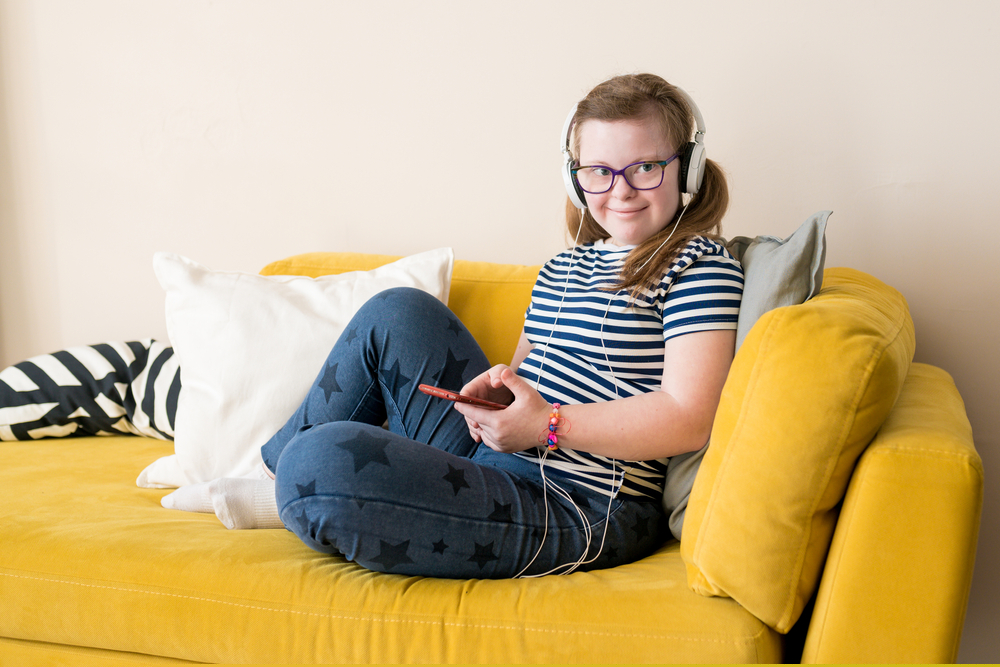 Teenage girl with Downs Syndrome